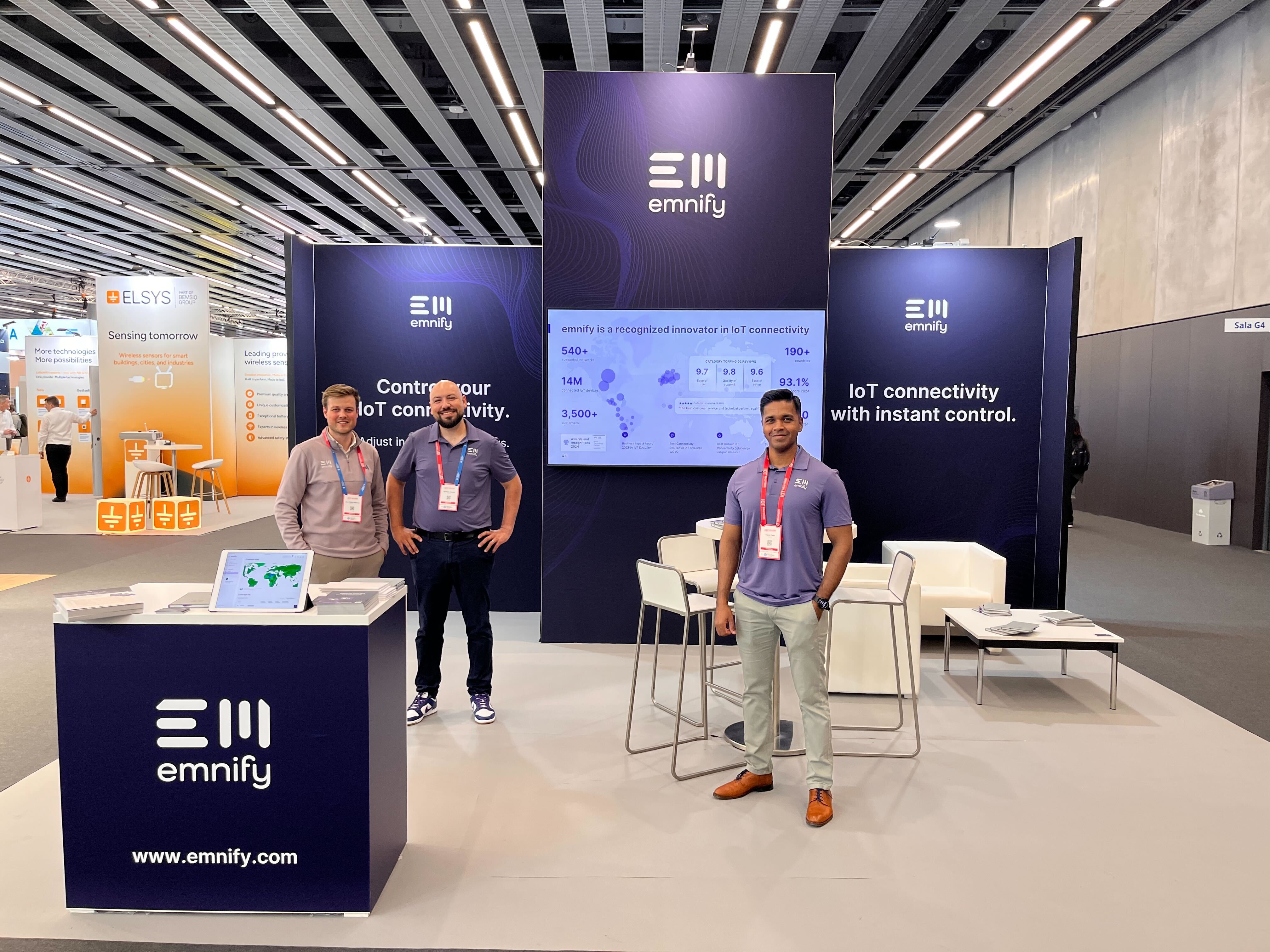emnify team at IoT Solutions World Congress 2025