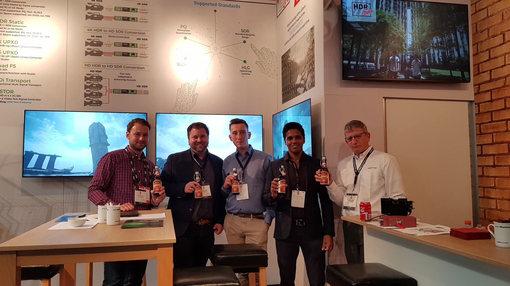 LYNX Technik team at broadcast exhibition